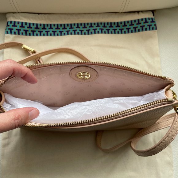 COPY - Tory Burch Small slim cross body leather bag, light pink-peach - Picture 4 of 10